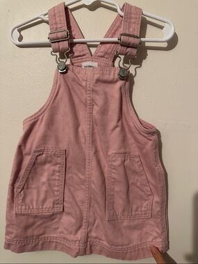 GAP Light Pink Cotton Overalls Dress VINTAGE